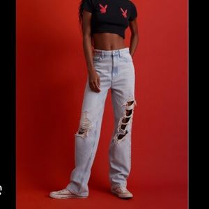 PACSUN playboy bunny straight leg jeans